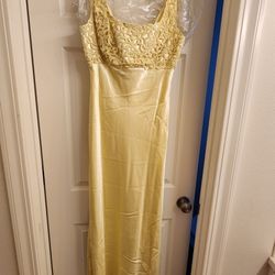 Vintage 1990s Yellow Prom/Homecoming Dress Size 11/12