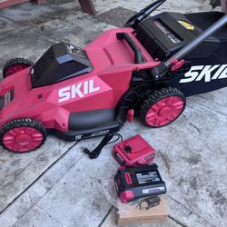 SKIL PWR CORE 40-volt, 20-in Self-Propelled Battery Walk Mower with O 6 Ah Battery Included Display