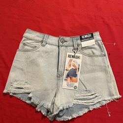 Women’s Rewash Wedge Super High Rise Denim Shorts 3/26