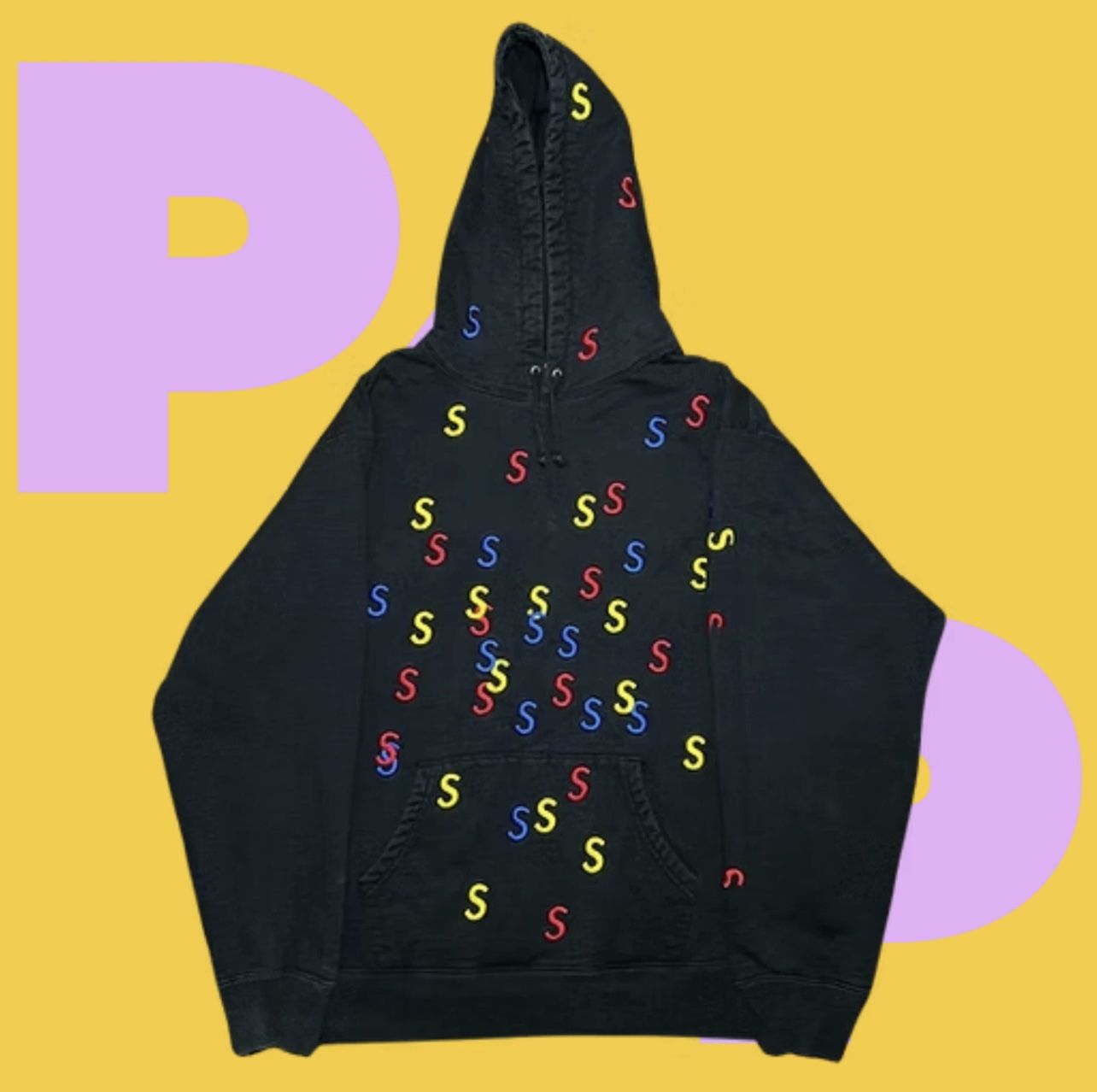 Supreme Embroidered S Hooded Sweatshirt (Large)