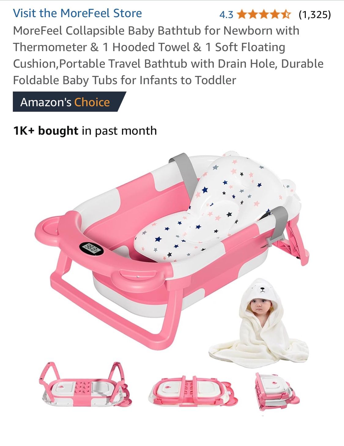 Pink Collapsible Baby Bathtub - New In Box! $15