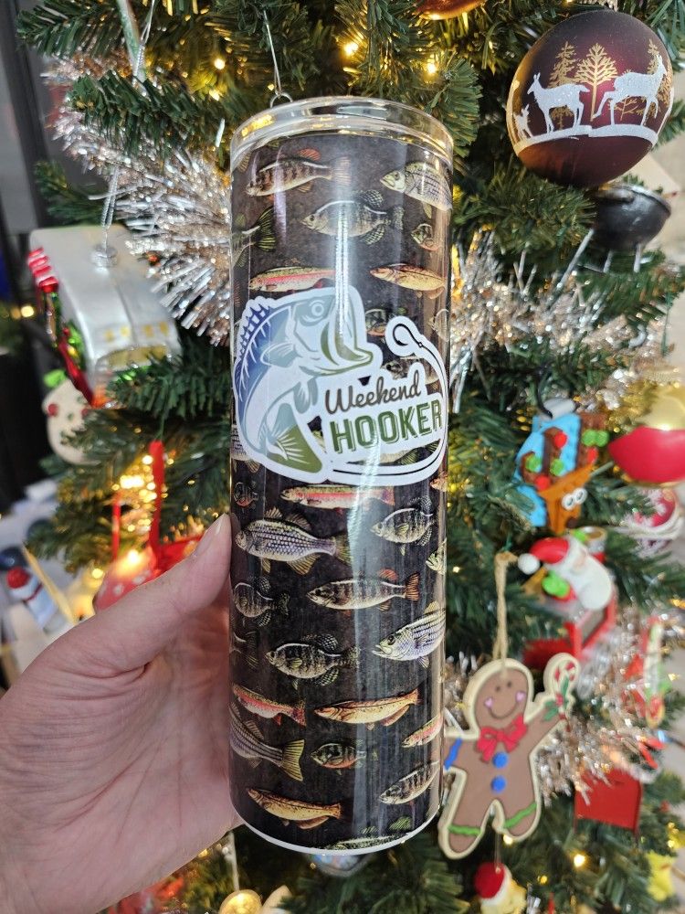 20 oz Fishing Tumbler Weekend H๐ker