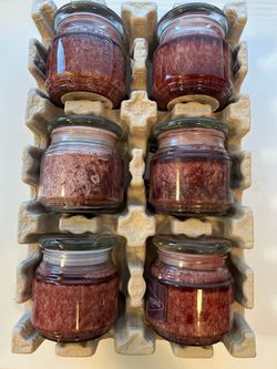 Set of 6 Red Jar Candles