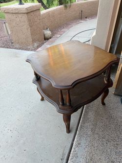 Set of 2 french style wood tables