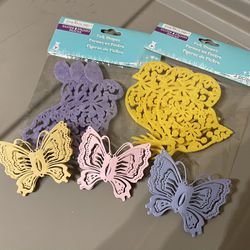 Butterfly Clips And Easter Felt Cutouts
