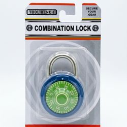 Tool Bench Combination Lock | Blue Green Dial Padlock | Secure Your Gear | New Sealed