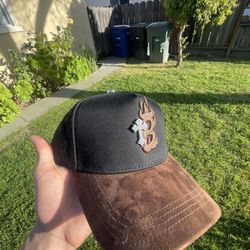 Barbas Two-Tone Brown Suede Cap