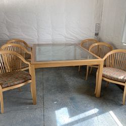 Custom Made Oak Dining Table & Chairs