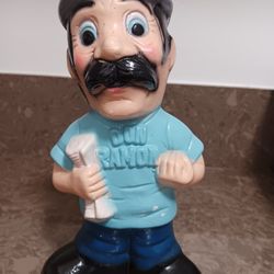 10inch Don Ram'on Handpainted Ceramic Piggy Bank 