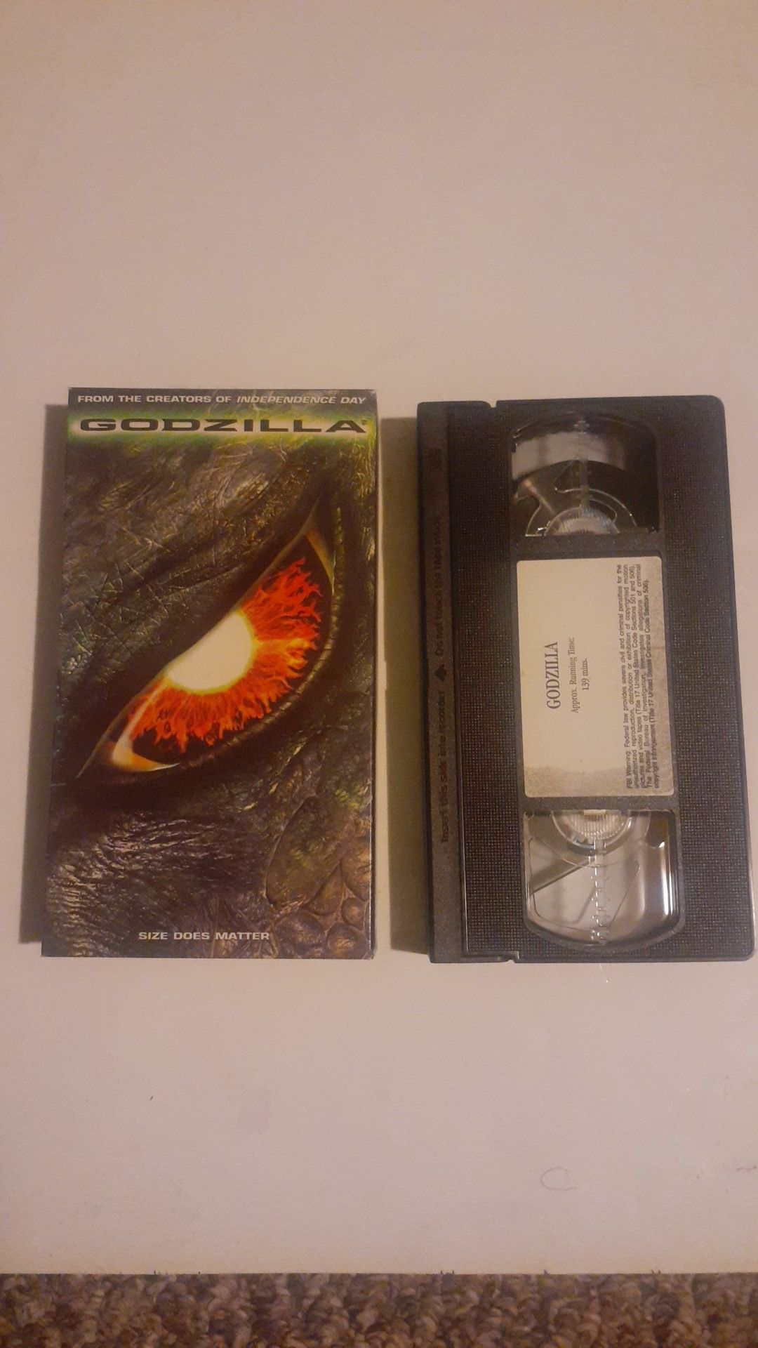Godzilla VHS movie