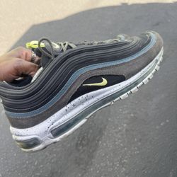Nike Air Max 97 Men's Size 13 Newsprint/Ash Green-Limelight DB4611-001 