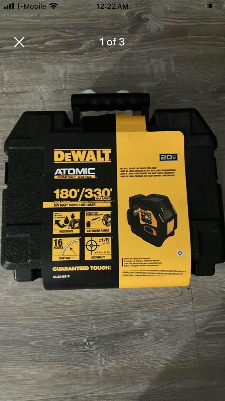 20v DeWalt Cross Line Laser Level