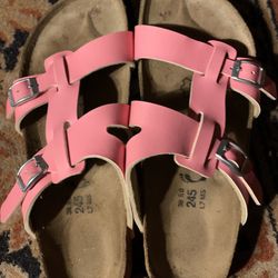 Birkenstock Pink Sandals Ladies Size 38 Or 7 1/2-8