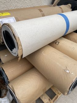 NEW Commercial Vulcanized RubberGym Flooring Rolls - 4x50ft (200sqft) - 3mm (1/8”) - White w/ Grey Fleck