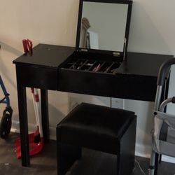 Vanity with chair