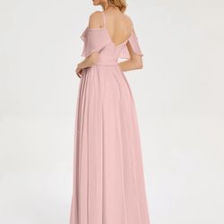 Off Shoulder Chiffon Bridemaid Dress / Prom Dress