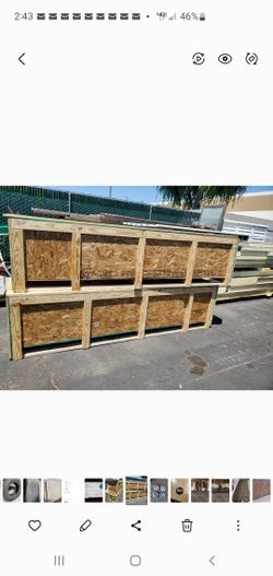 Wood Lumber Heavy Duty Shipping Crates Plywood Crates 10' Long , 12' Long & 14' Long