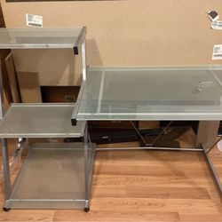 Glass & Metal Desk 