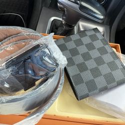 Designer Belt and Wallet Combo