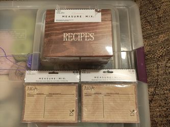 Recipe Box With 48 Recipe Cards. ( 2 X 24)