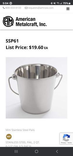 Stainless  Steel Buckets For Restaurant  Use