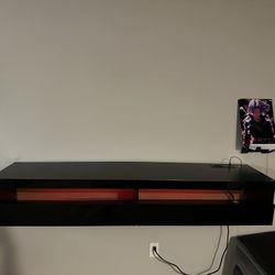  Floating LED Entertainment Center with Caninet