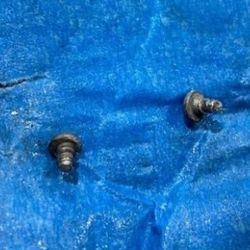 Vintage Schwinn, Original Badge Screws, Head badge, Name Plate, Patina, Pair Of Screws, Only Two, Located In LaHabra 