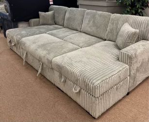 New Sleeper Sectional Couch with Double Storage - Free Delivery 🚚!