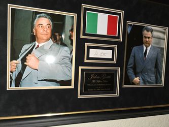 JOHN GOTTI AND CARLO GAMBINO AUTOGRAPHED CHECK N CUT BGS AUTHENTIC