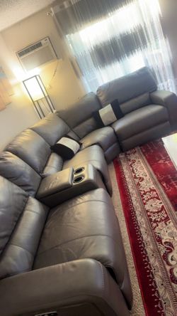 Modern Reclining Sectional Couch Set
