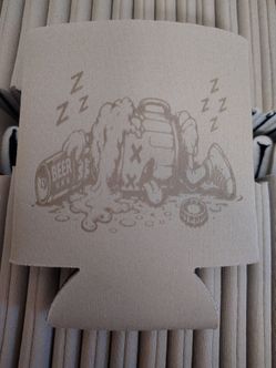 Faded beer man koozies Lazer engraved