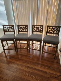 4 counter height  chairs