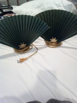 Vintage Accordion Fan Table Lamps