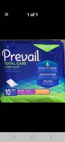 New Prevail disposable bed underpads size XL