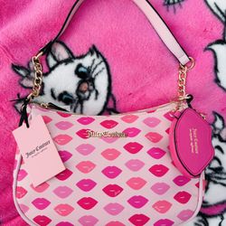 !NEW! Juicy Couture Sealed With A Kiss HOBO Shoulder Bag Light pink/Hot pink