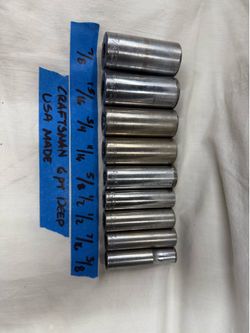 USA Craftsman SAE Deep Socket 3/8 Lot