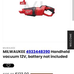Milwaukee Vaccum M12 Compact Makita Dewalt Senco 