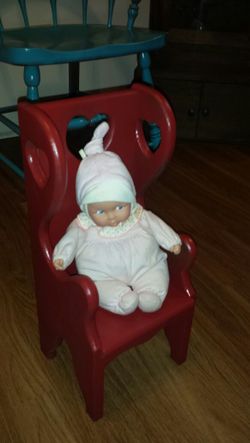 Antique baby doll chair