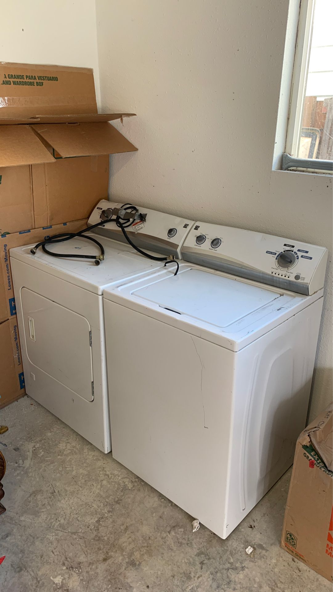 Kenmore gas washer and dryer