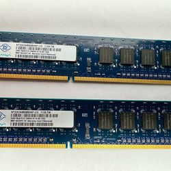 NANYA NT2GC64B88B0NF-CG 1.5V, 1333MHZ, 2GB, Bus Type: PC3-10600U, Memory Module