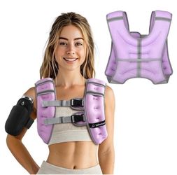 15 Pound Weighted Vest with Reflective Stripe Body Vest for Workout Running Walking New, Open Box