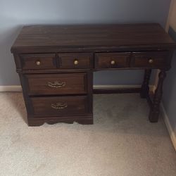 Taking best offer today! Solid Wooden Desk- Must pick up! 