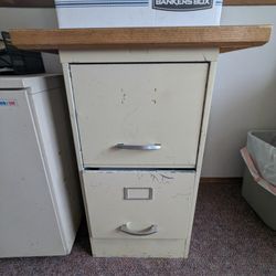 2 Drawer Filing Cabinet With Table Top