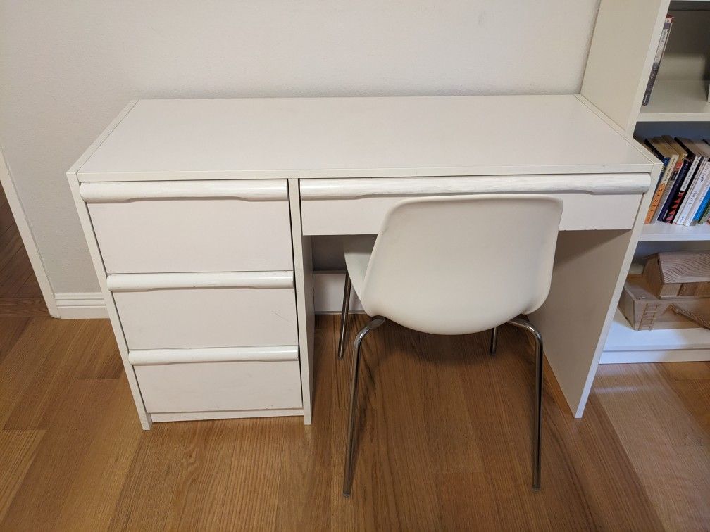 Wood White Desk