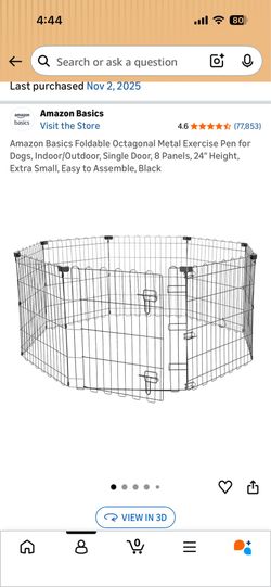 Small dog exercise pen
