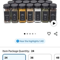 Spice Glass Jars..24ct (No Spice Included)