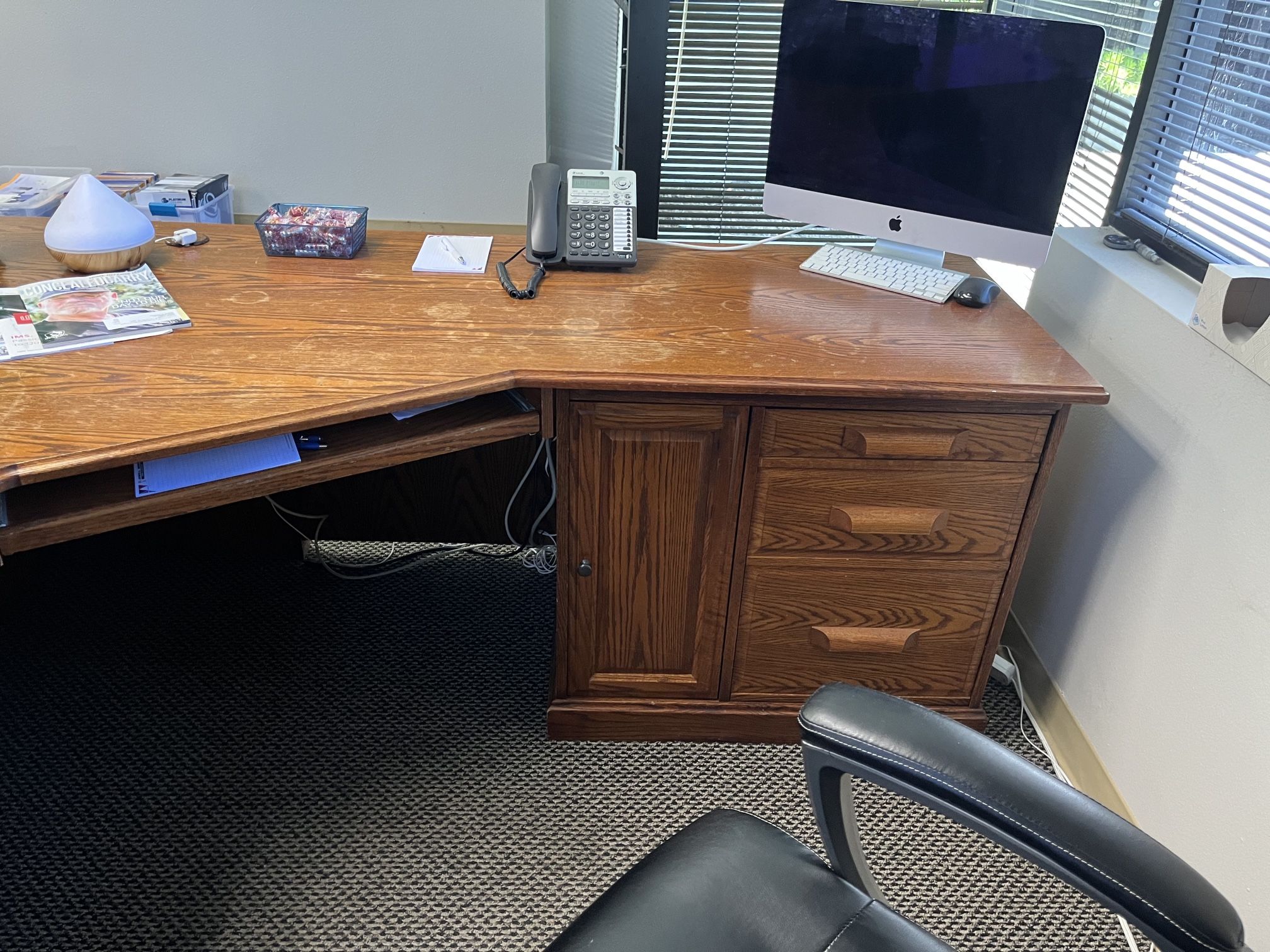 Oak Corner Desk 