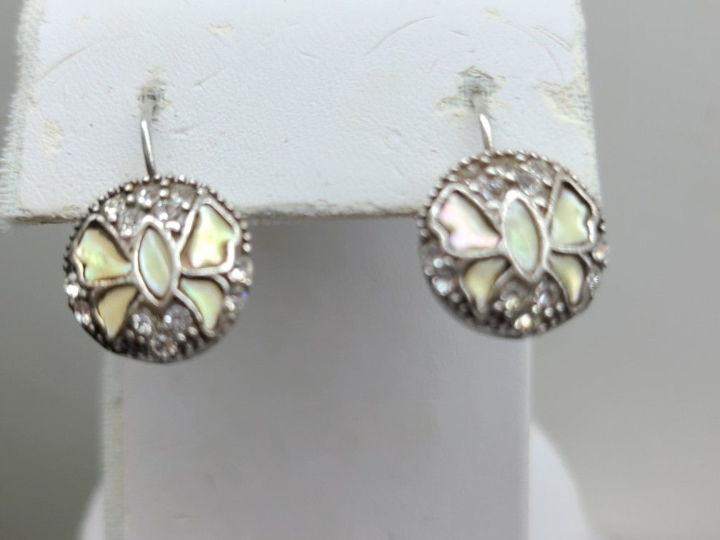 MARCASITE BUTTERFLY 🦋 PEWTER WITH SHELL