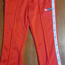 Women's Size Small Nike Red Sweat Pants Flower Design Running 