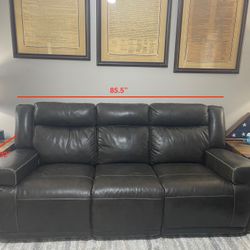 Motorized Leather Couch & Loveseat Set